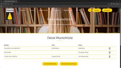 Wunschliste der Stückebibliothek